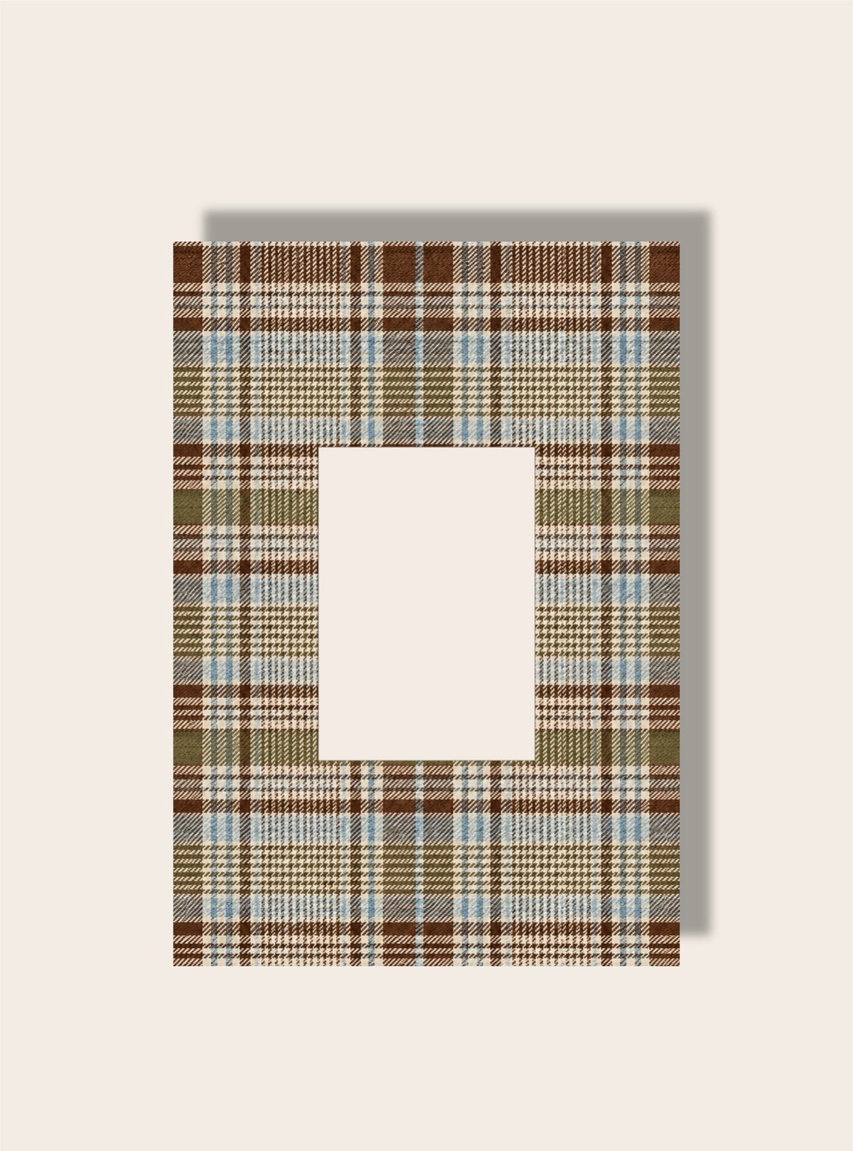 Glencheck Passepartout braun grün A4