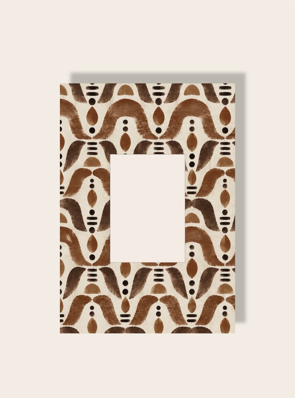 Boho Shapes Passpartout braun A4
