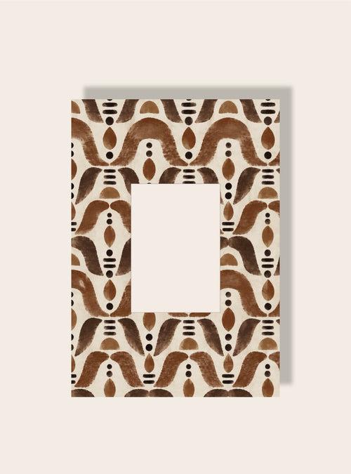 Boho Shapes Passpartout blau grün A4