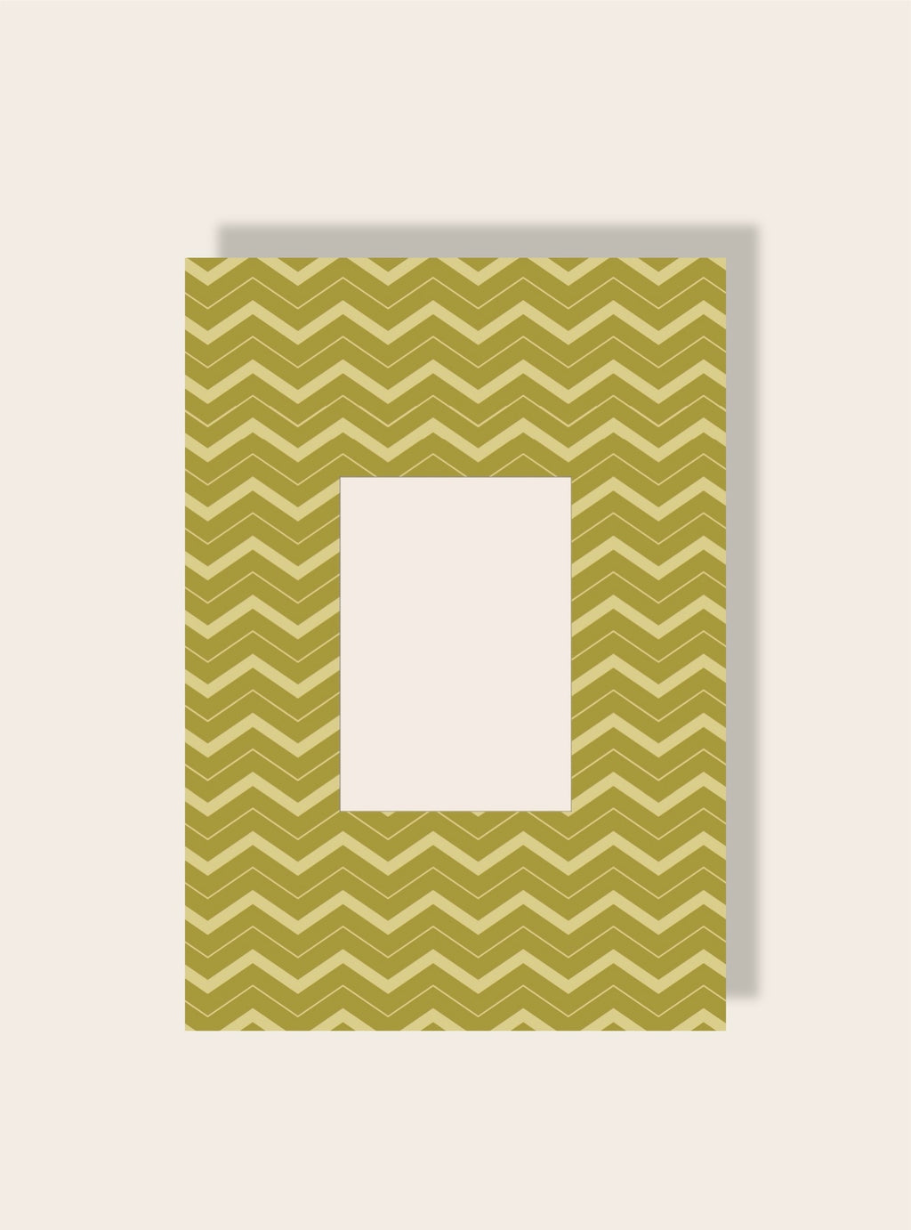 Zick Zack Passpartout beige A4
