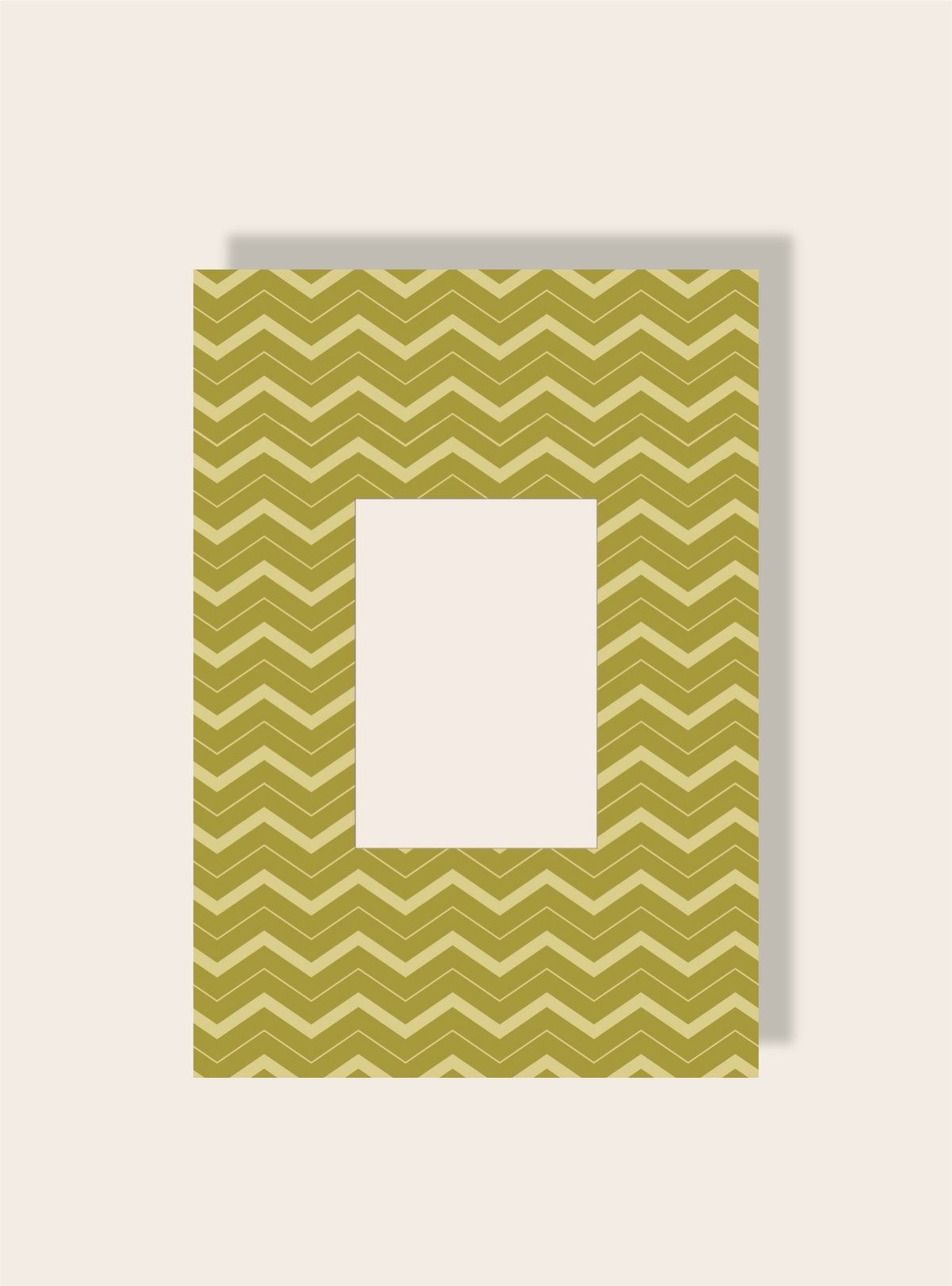 Zick Zack Passpartout beige A4