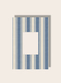 Streifen Passpartout vintage blau A4