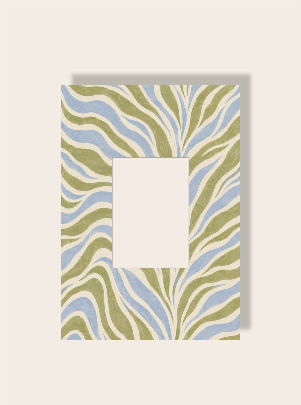 Zebra Print Passpartout grün blau A4