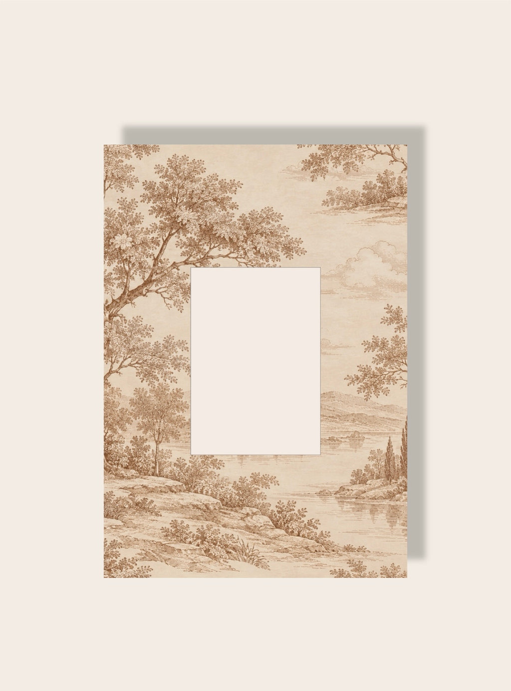 Toile de Jouy Passpartout blau A4