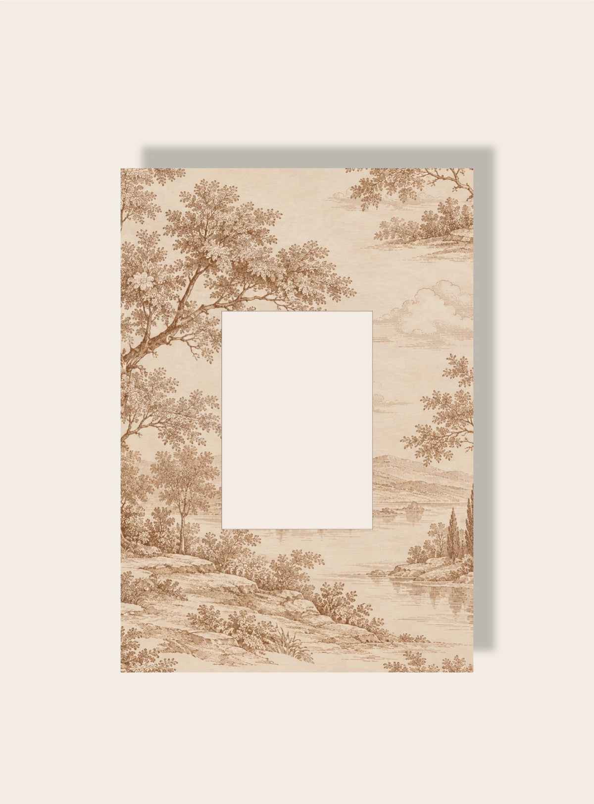 Toile de Jouy Passpartout rot A4
