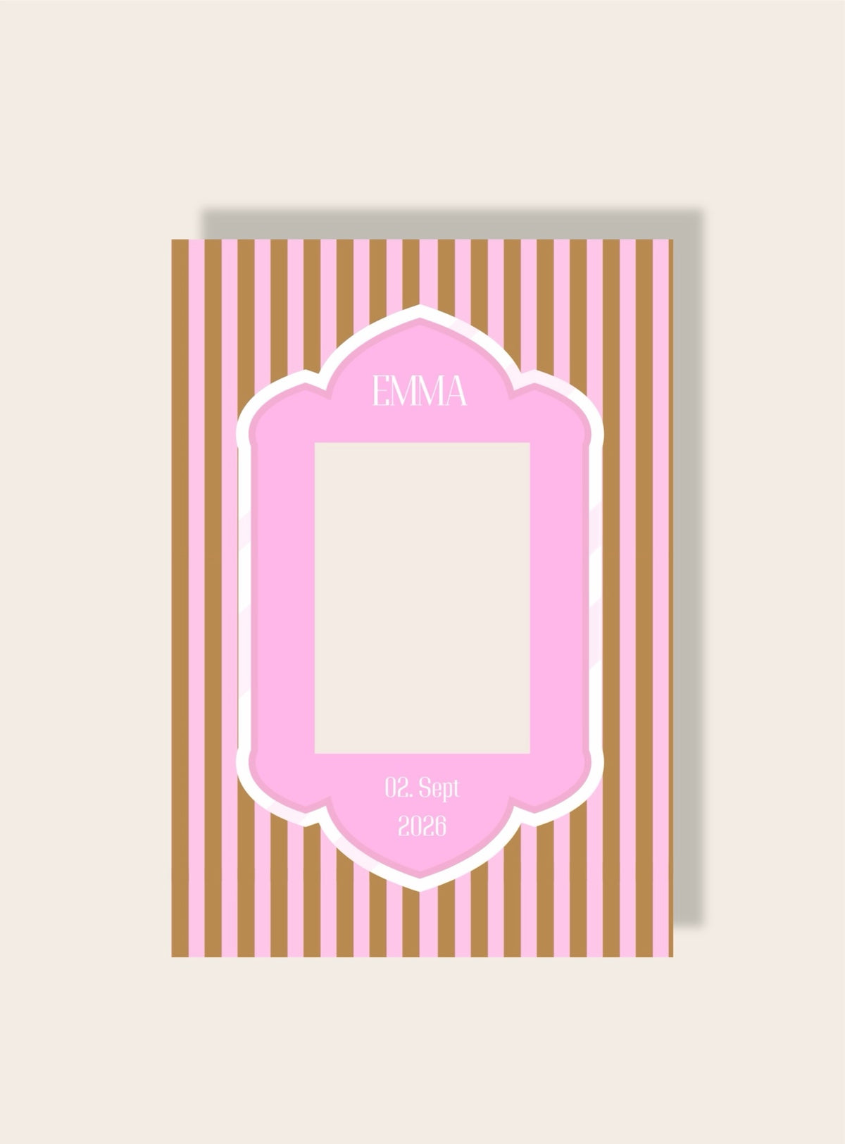Geburt Passpartout A4 rosa