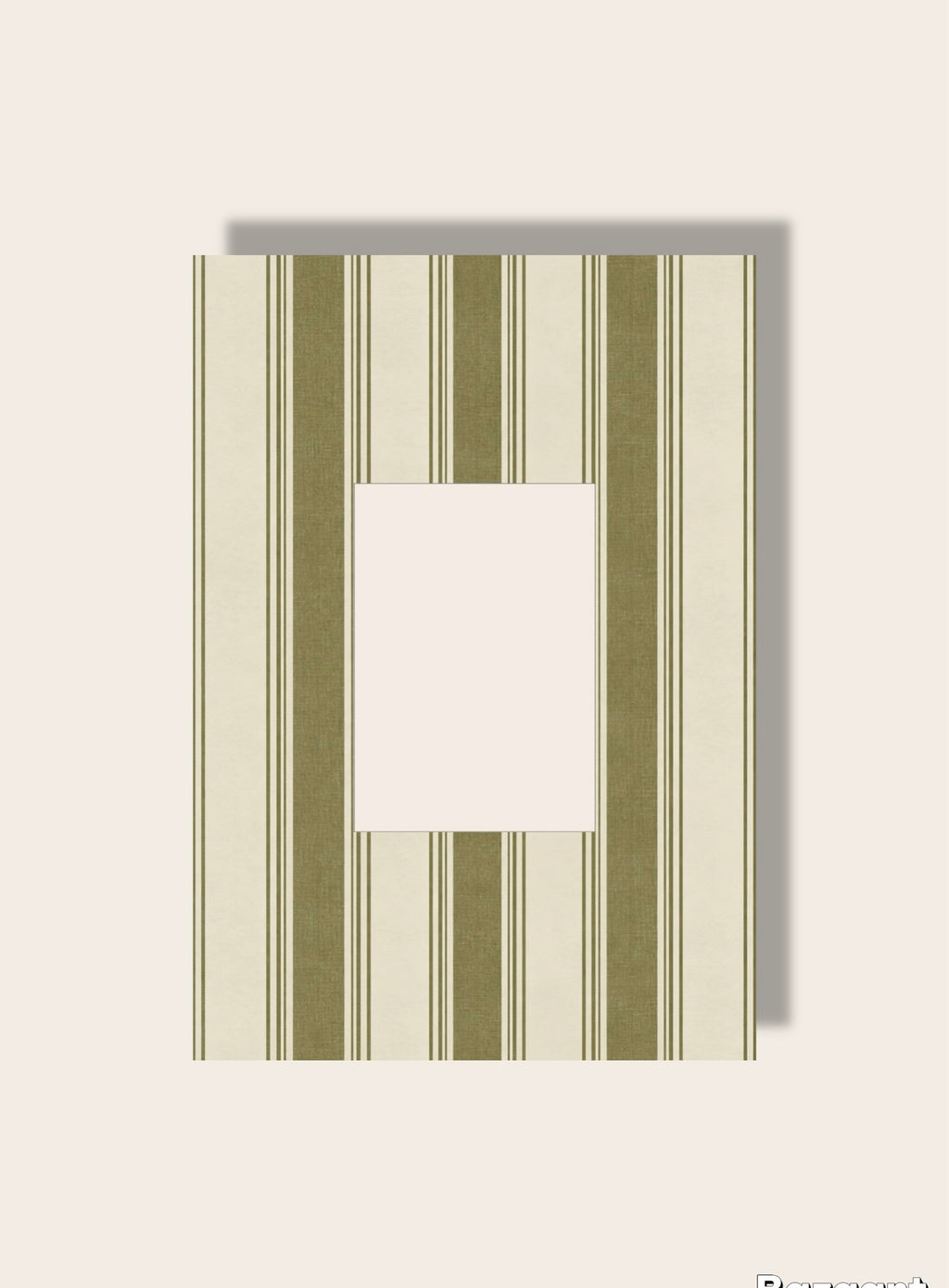 Streifen Passpartout vintage oliv A4