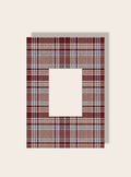 Glencheck Passepartout bordeaux blau A4
