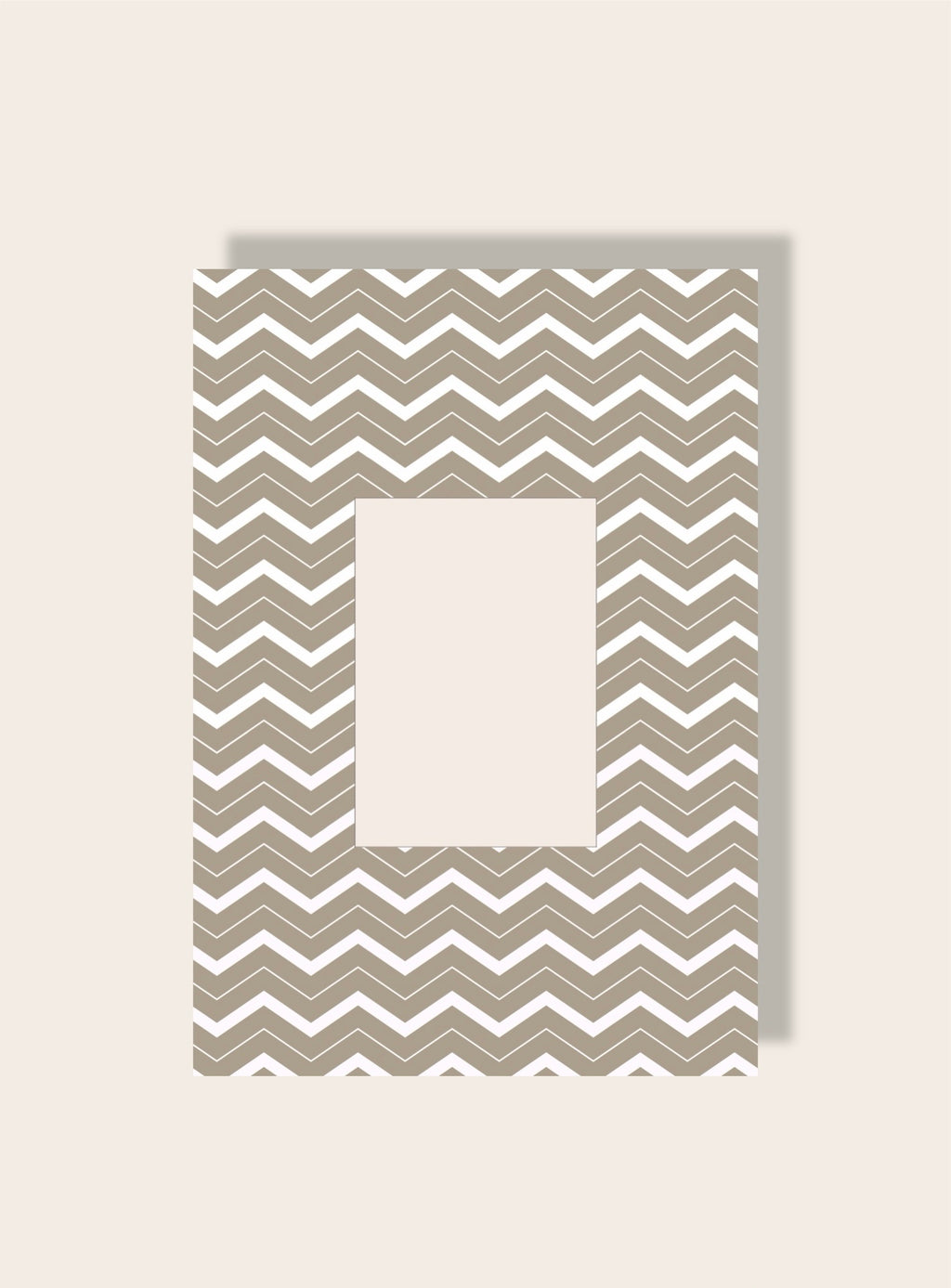 Zick Zack Passpartout beige A4