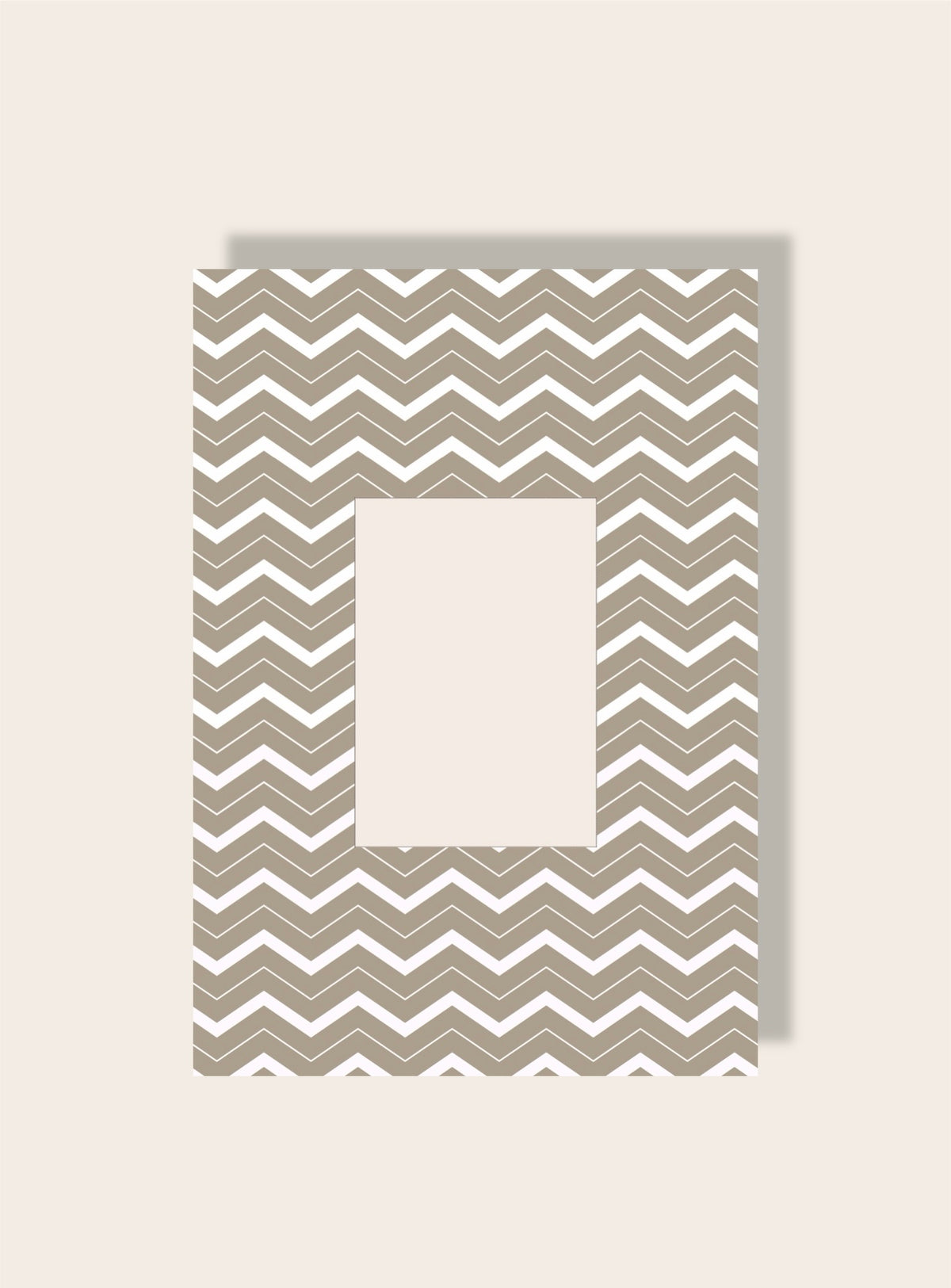 Zick Zack Passpartout beige A4