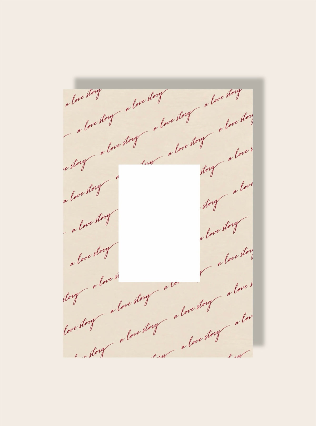 a love story Kalligraphie rot A4