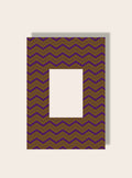 Zick Zack Passpartout lila / khaki A4