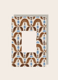 Boho Shapes Passpartout braun blau  A4