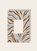 Zebra Print Passpartout braun blau A4