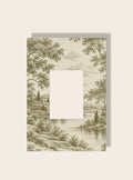 Toile de Jouy Passpartout oliv A4