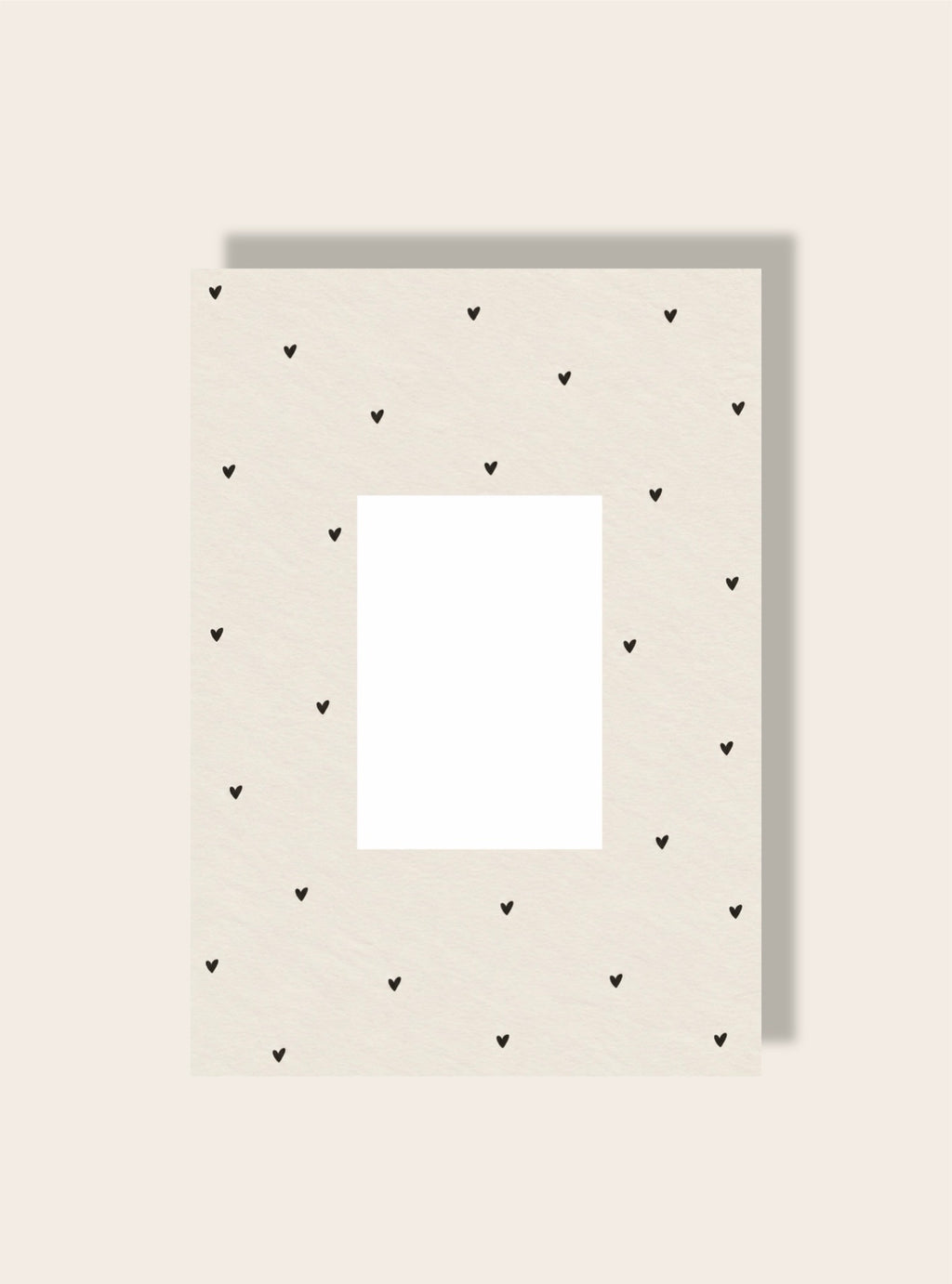 Herzprint A4 schwarz minimalistisch
