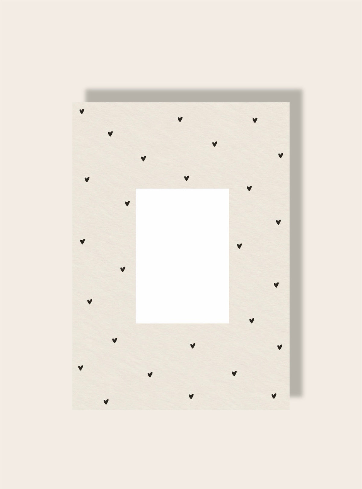 Herzprint A4 schwarz minimalistisch