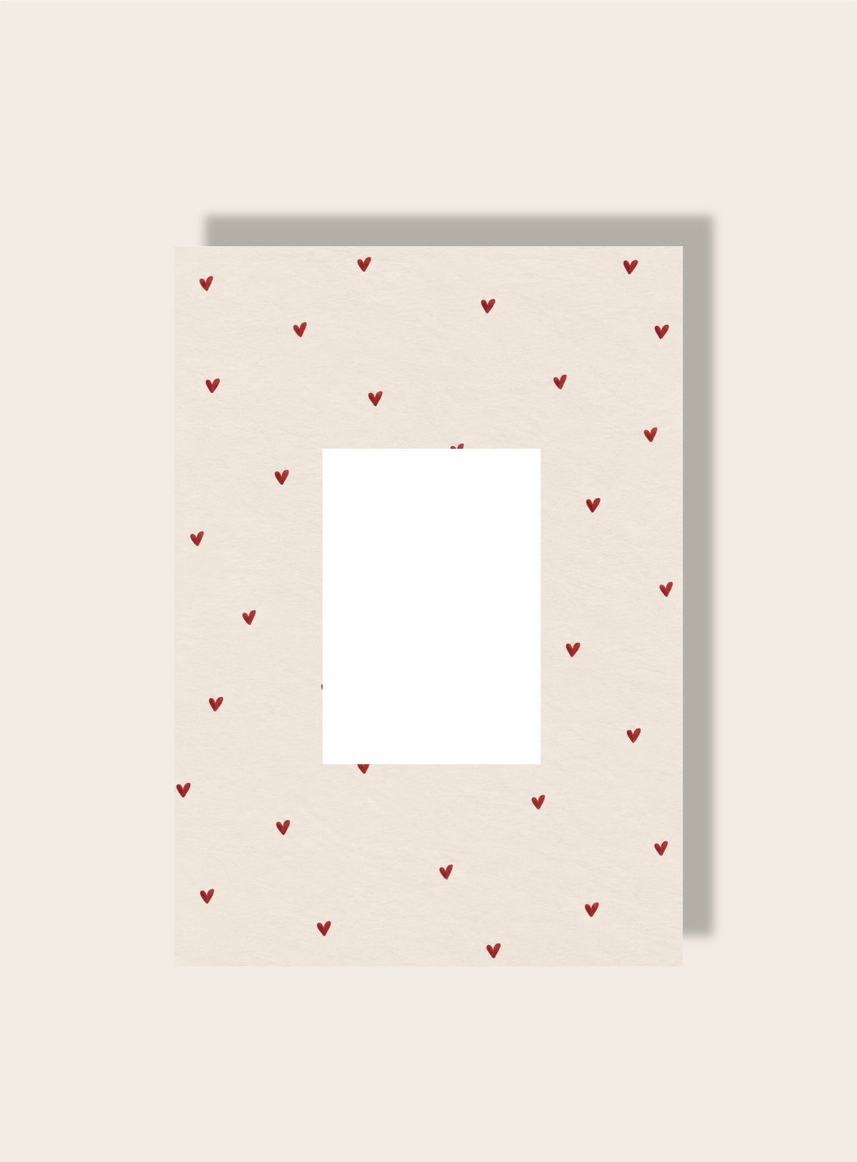 Herzprint Kalligraphie A4 rot minimalistisch