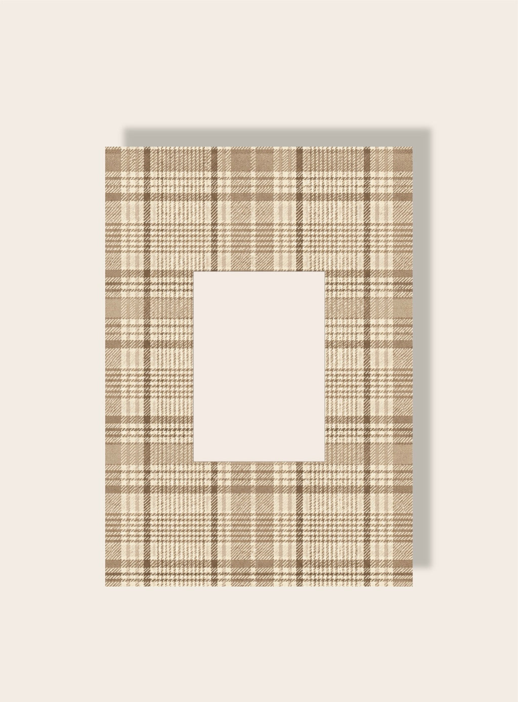 Glencheck Passepartout beige A4