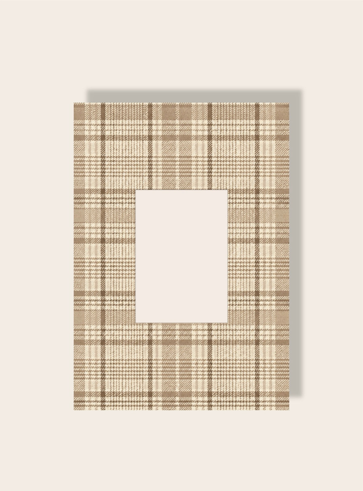 Glencheck Passepartout beige A4