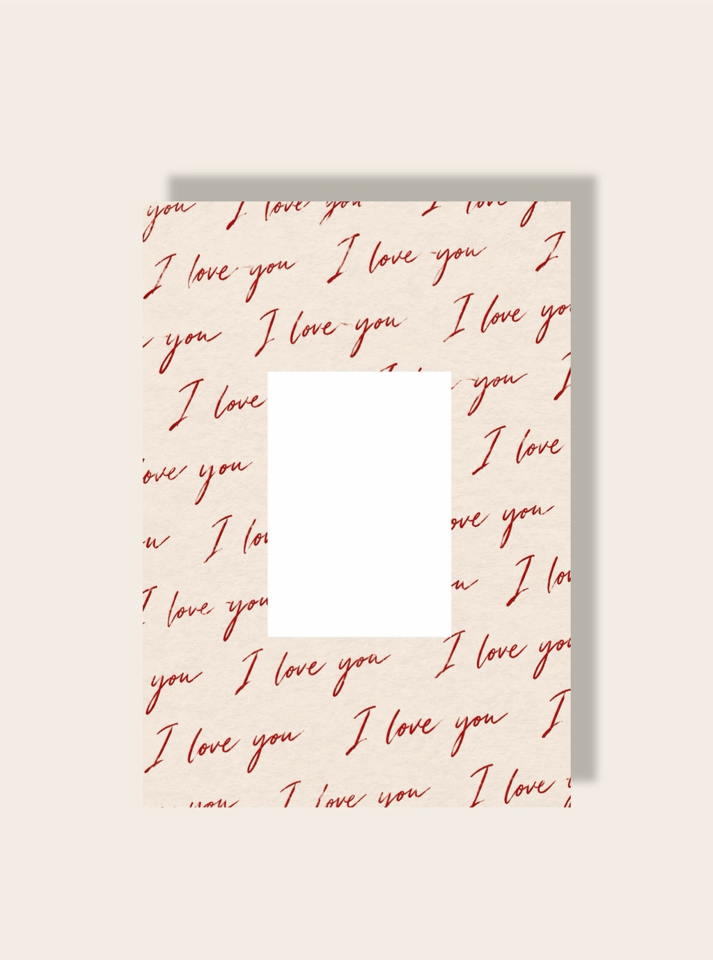 I love you Kalligraphie A4 rot