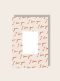 I love you Kalligraphie A4 rot