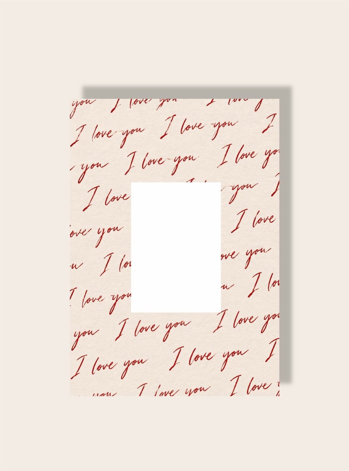 I love you Kalligraphie A4 rot