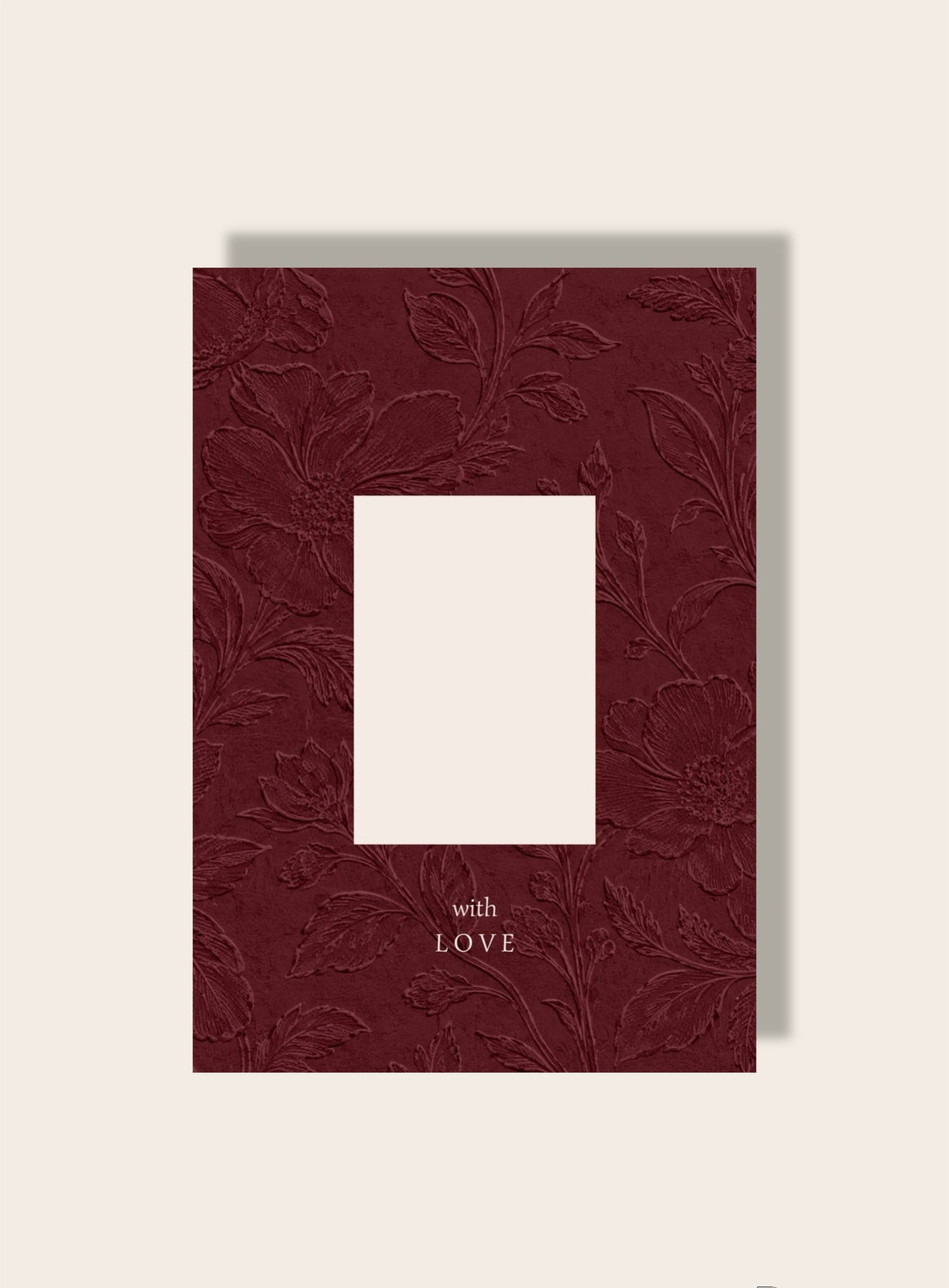 Reliefmuster love Passpartout bordeaux