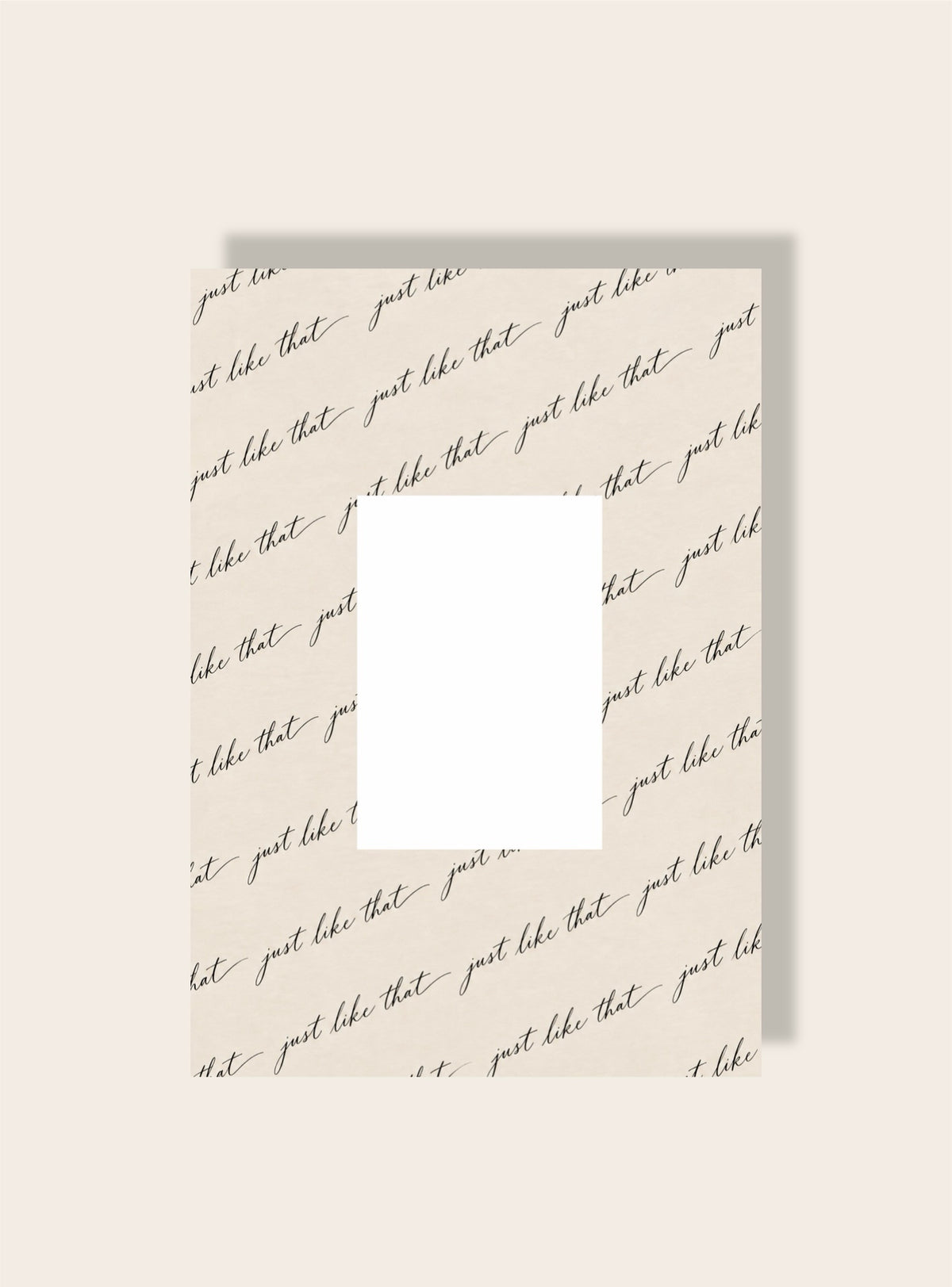 just like that Passpartout Kalligraphie A4