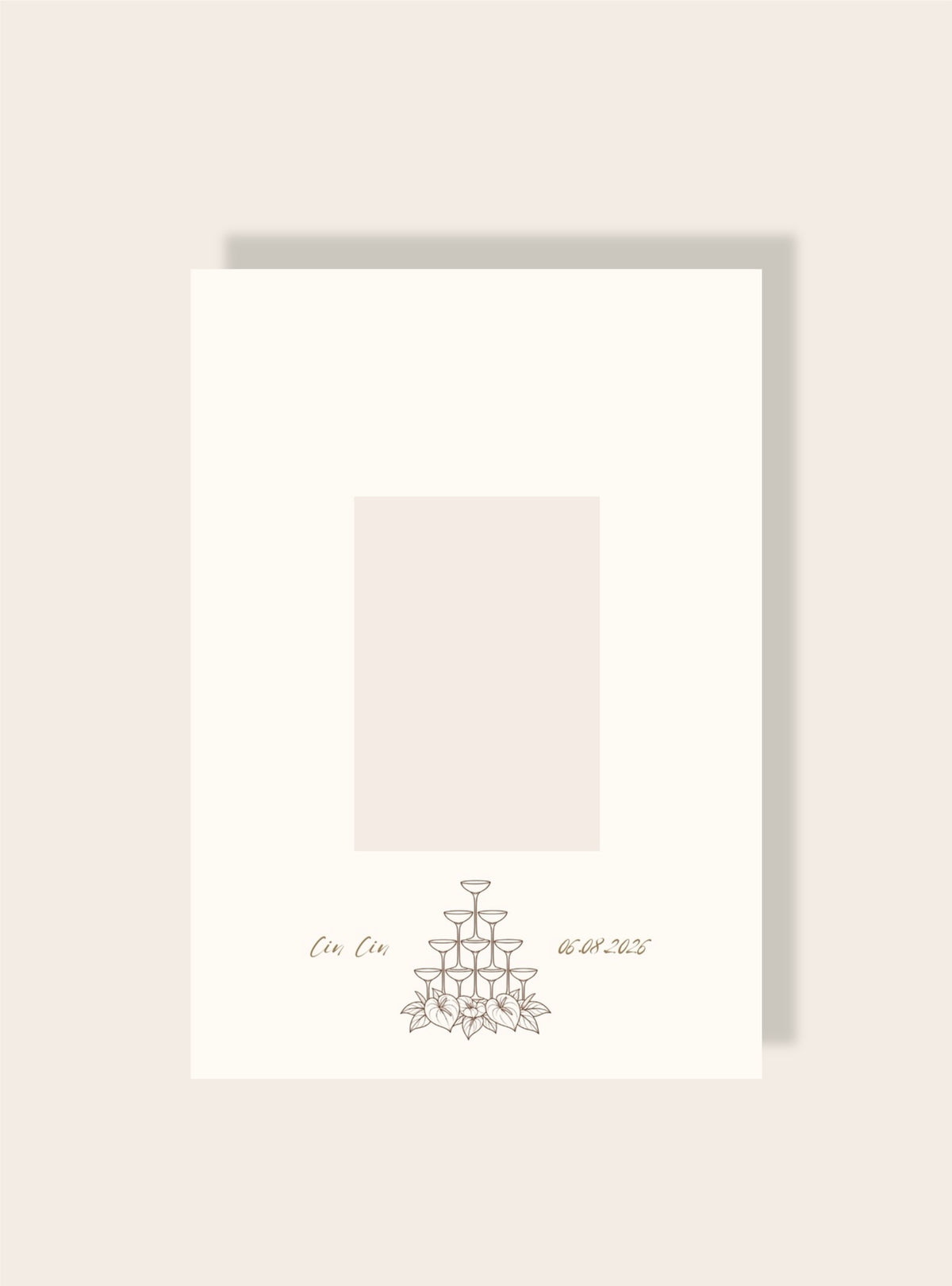Hochzeit Martiniturm offwhite Passpartout A4