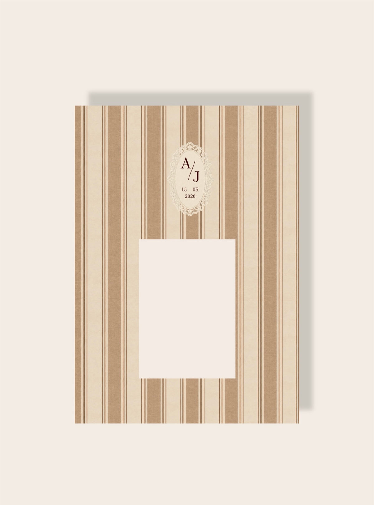 Hochzeit Initialen vintage beige A4