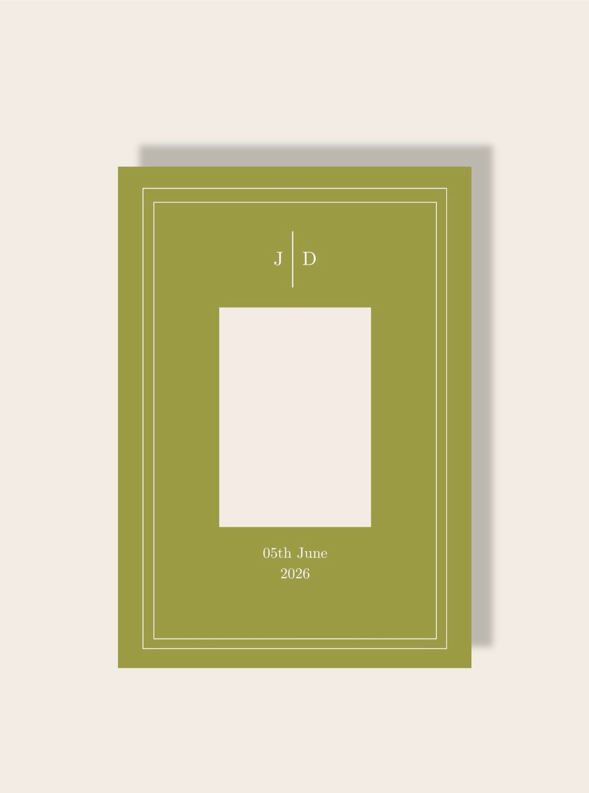 Wedding Initialen avocado A4