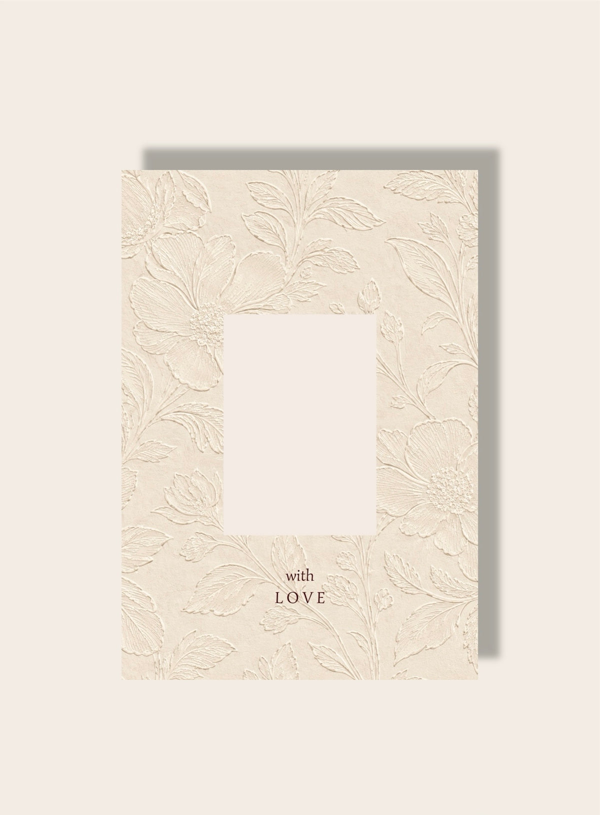 Reliefmuster love Passpartout creme A4