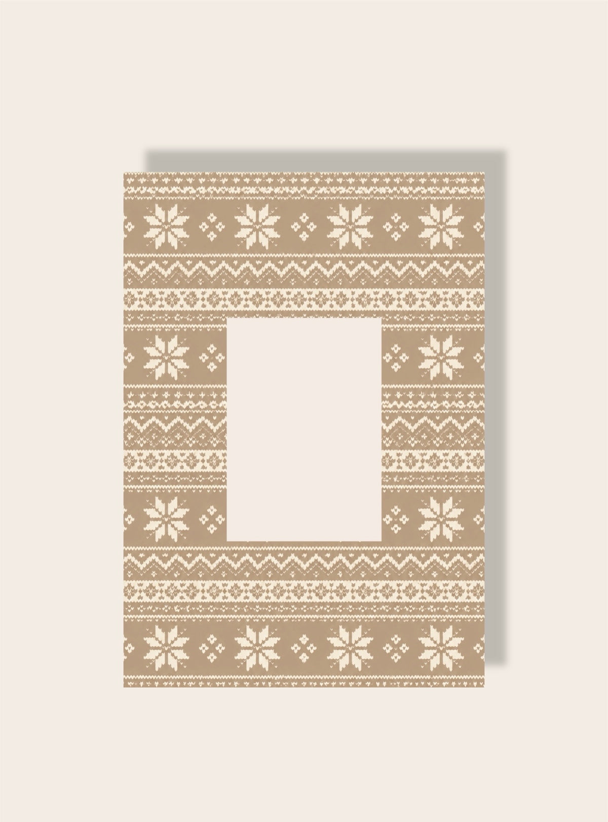 Norweger Muster Passpartout beige A4