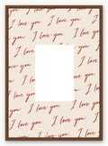 I love you Kalligraphie rot A4