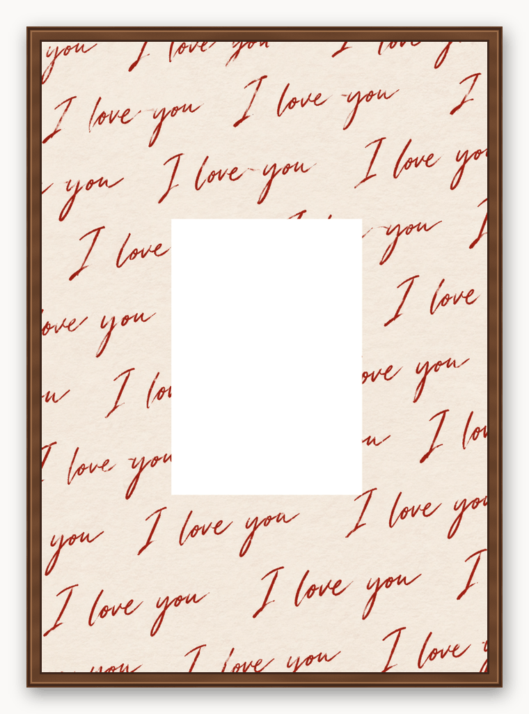 I love you Kalligraphie rot A4
