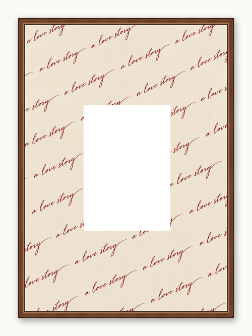a love story Kalligraphie rot A4