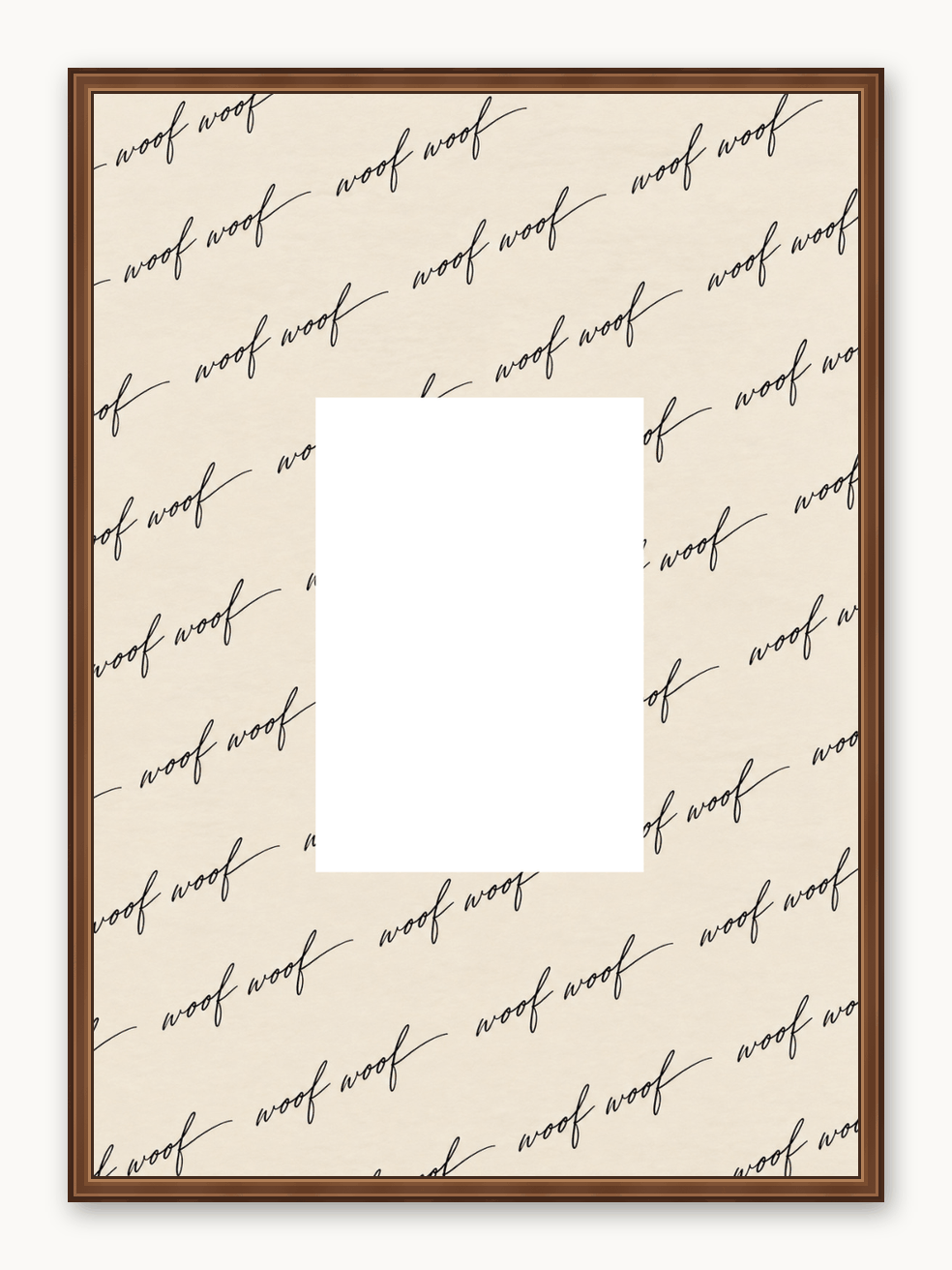 wouf wouf Kalligraphie A4