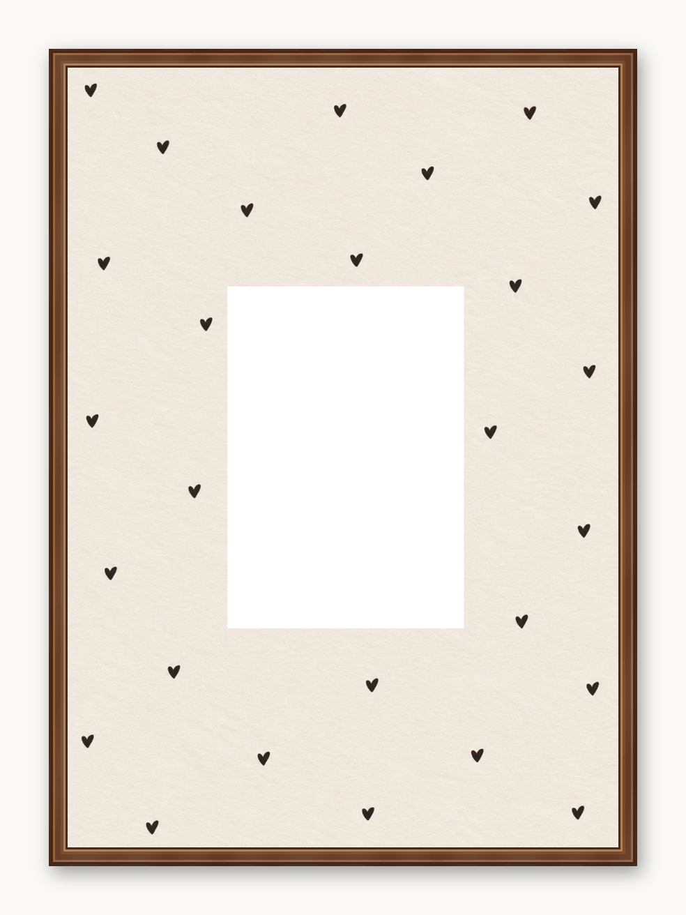 Herzprint A4 schwarz minimalistisch